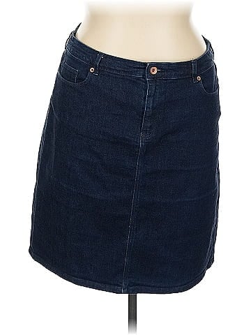 Lands' End Denim Skirt (view 1)