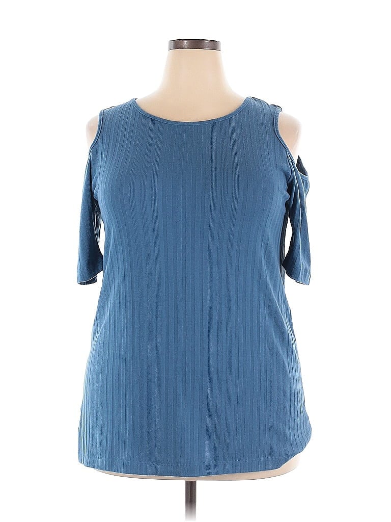 Roaman's Blue Sleeveless T-Shirt Size 18 - photo 1