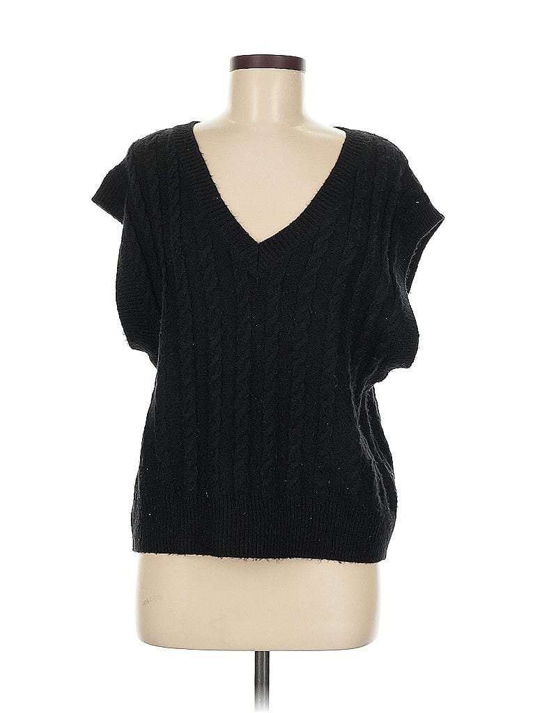 Cupcakes & Cashmere Black Sweater Vest Size M - photo 1