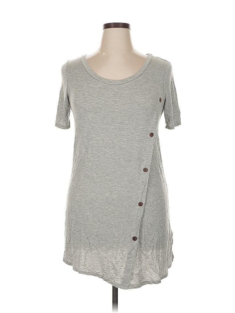 Caralase Gray Short Sleeve Top Size XL - photo 1