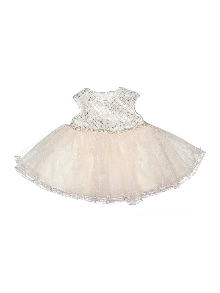 Pre-owned Bonnie Baby Babies' Dress In White