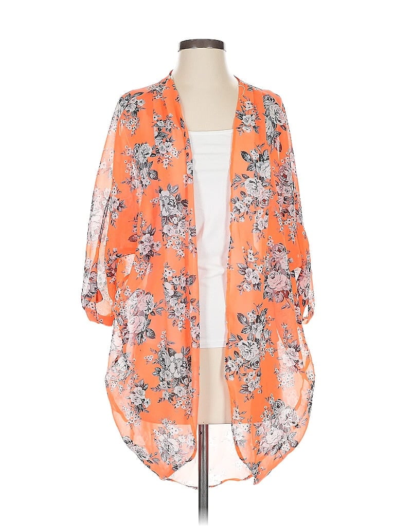 Pre-owned Red Lolly Kimono In Orange