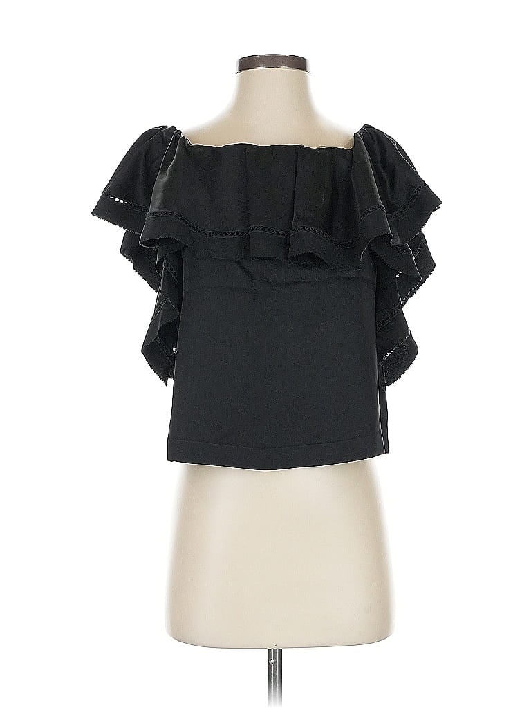 Click to view more detailed imagery on our partner's website Pre-owned Rachel Zoe Short Sleeve Top Black Strapless Neckline Tops