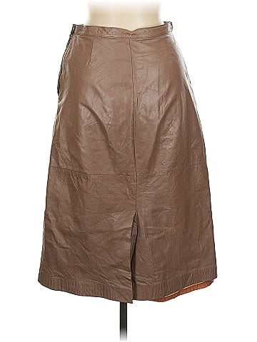 Pia Rucci Tan Leather Skirt with Lining (view 2)