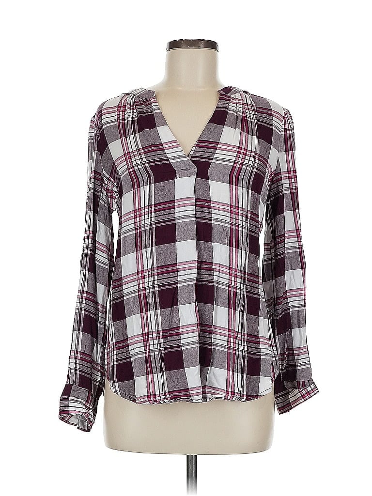 Soho JEANS NEW YORK & COMPANY 100% Rayon Burgundy Long Sleeve T-Shirt Size M - photo 1