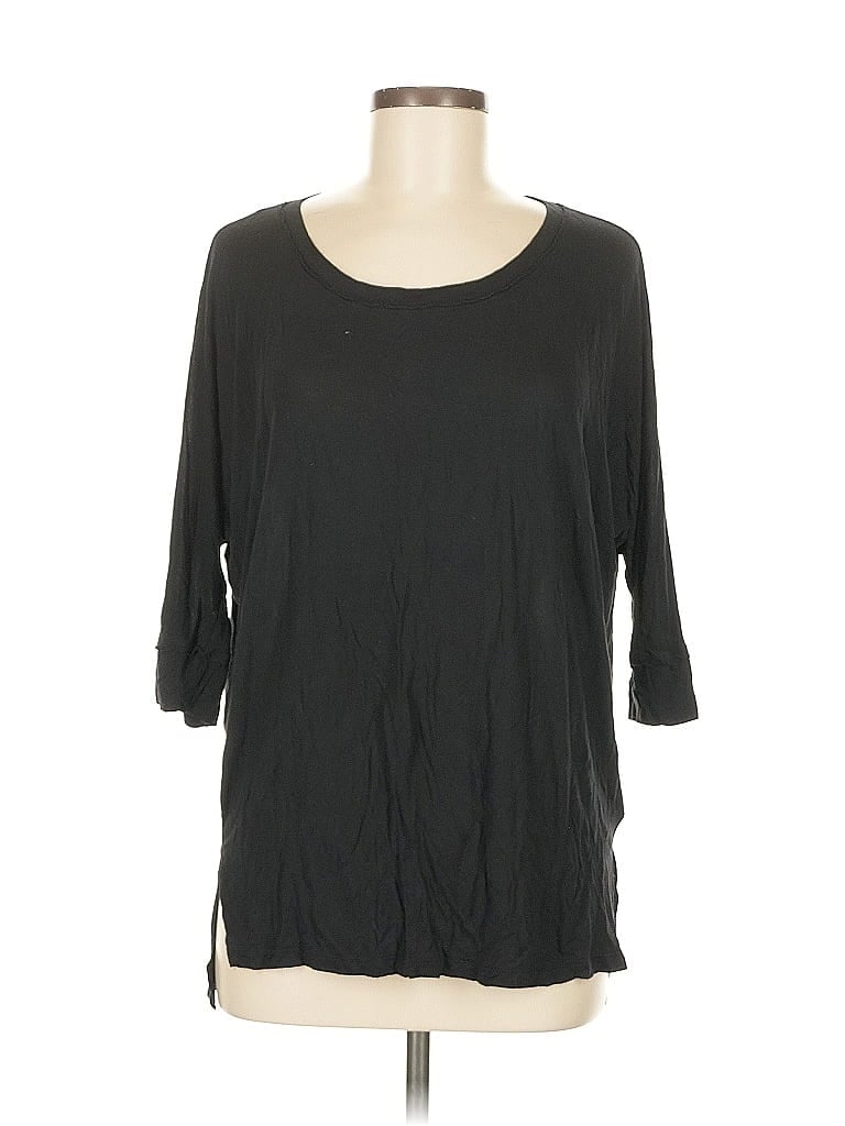 Pre-owned Express 3/4 Sleeve Top Black Scoop Neck Tops