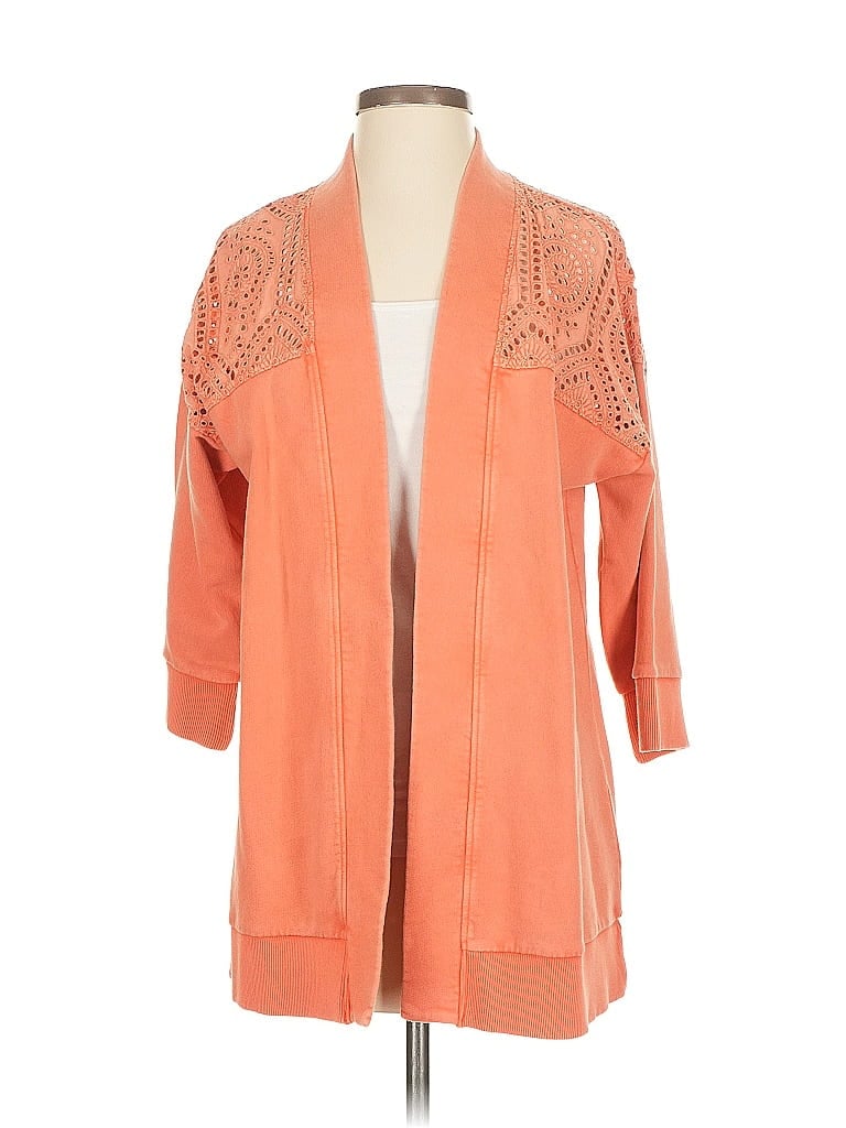 Pre-owned Soft Surroundings Cardigan Sweater In Orange