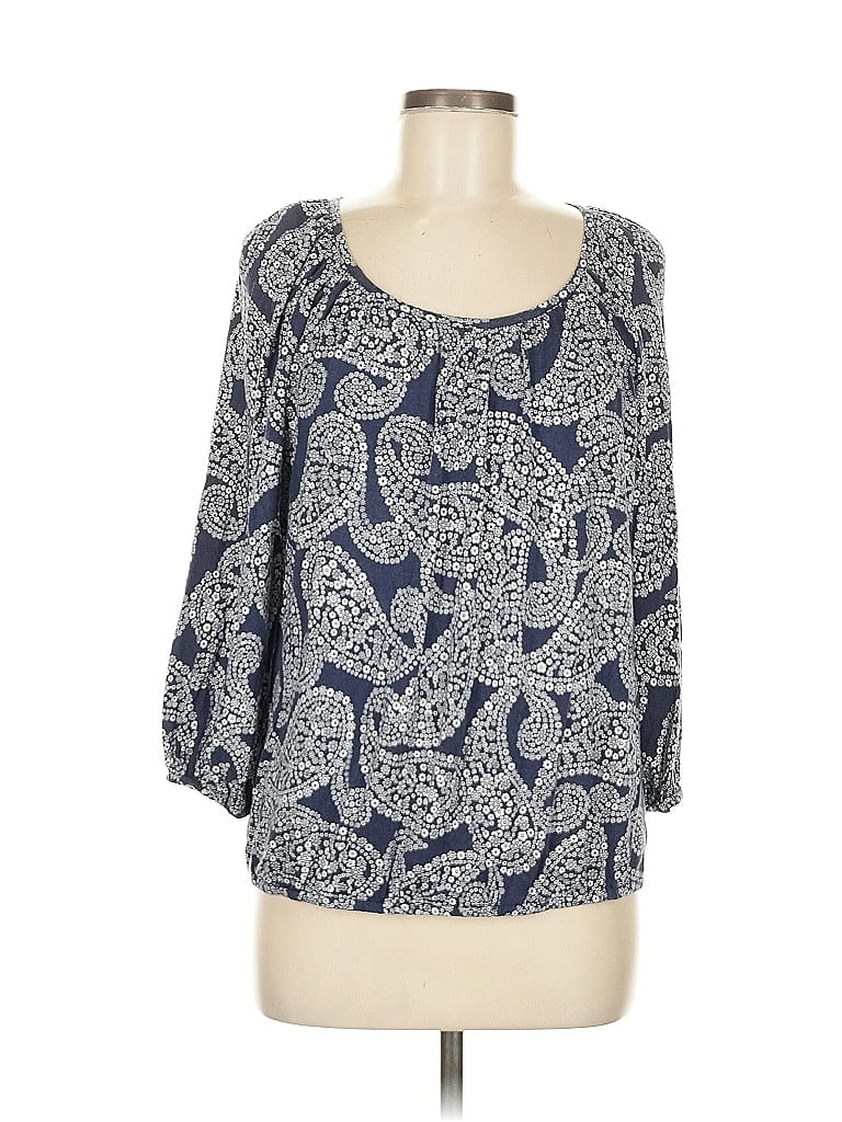 Pre-owned Michael Michael Kors 3/4 Sleeve Blouse In Blue