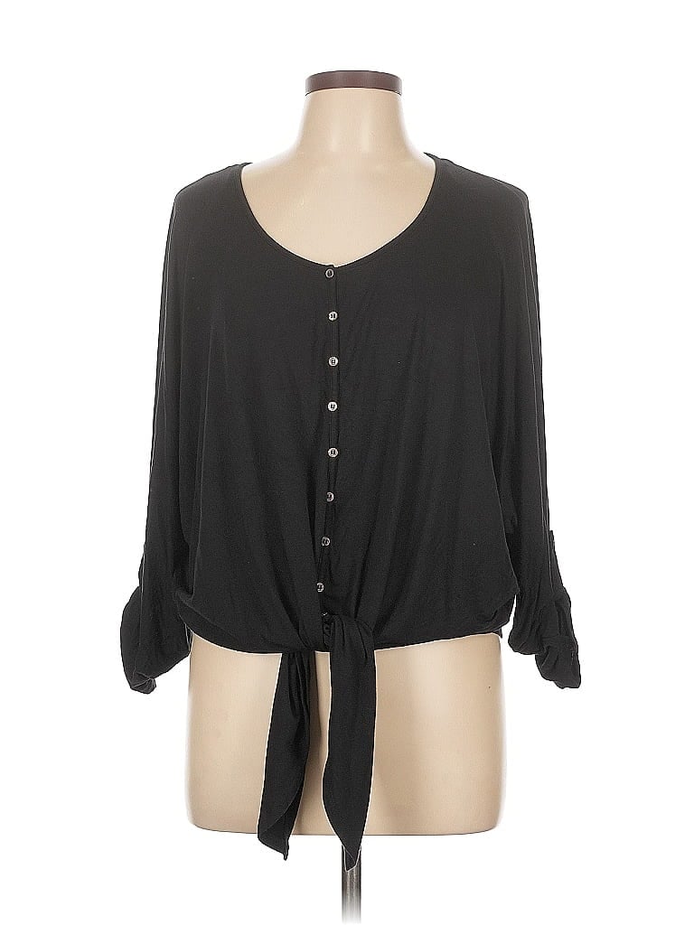 Pre-owned Chaus 3/4 Sleeve Blouse In Black
