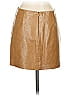 Arden B. 100% Leather Solid Tan Faux Leather Skirt Size 4 - photo 2