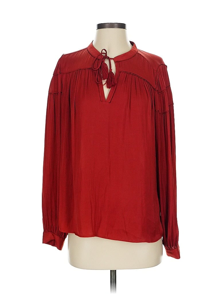 Tart 100% Polyester Red Long Sleeve Blouse Size S - photo 1
