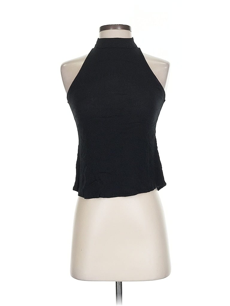 Pre-owned La Hearts Tank Top Black Halter Neckline Tops