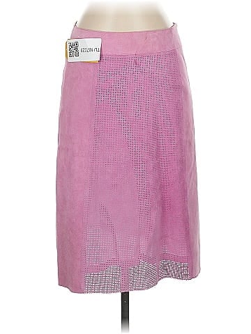 Co & Eddy Pink Suede Skirt with Perforations (view 1)