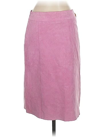 Co & Eddy Pink Suede Skirt with Perforations (view 2)