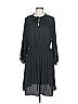 Ann Taylor LOFT Outlet 100% Polyester Solid Black Casual Dress Size 12 - photo 1
