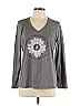 Life Is Good Gray 3/4 Sleeve T-Shirt Size L - photo 1