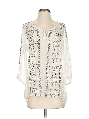 For Love And Liberty 3/4 Sleeve Silk Top (view 1)