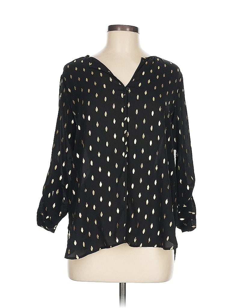 Pre-owned Collective Concepts 3/4 Sleeve Blouse In Black