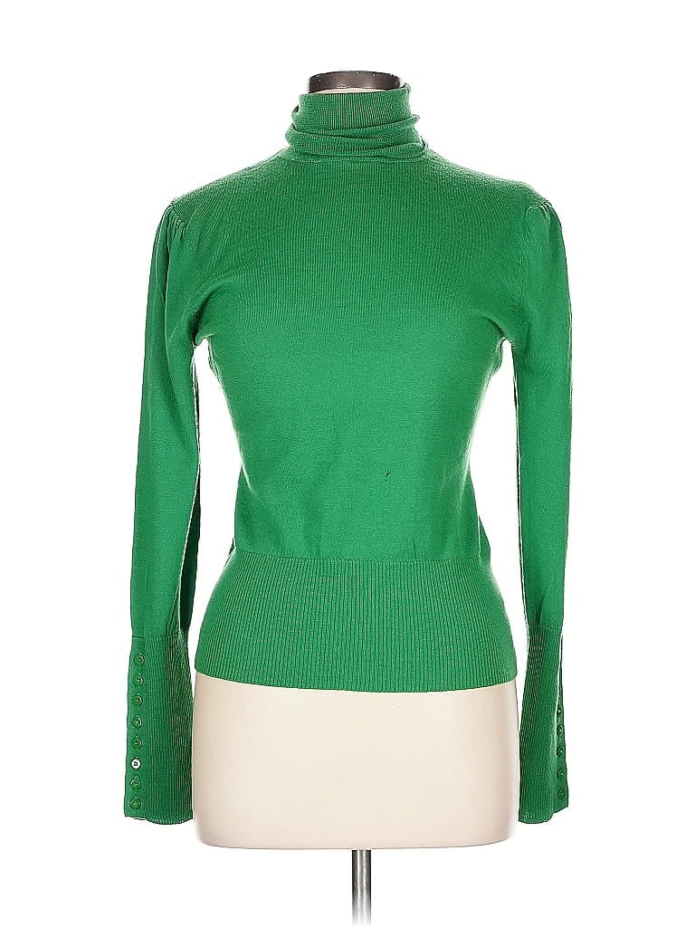 Moda International 100% Wool Green Long Sleeve Turtleneck Size L - photo 1