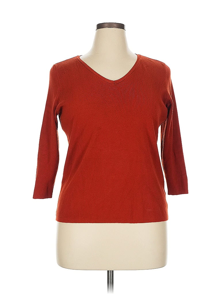 Pre-owned Dressbarn Cardigan Sweater In Burgundy