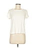 Ann Taylor LOFT 100% Cotton Ivory Short Sleeve T-Shirt Size M - photo 1