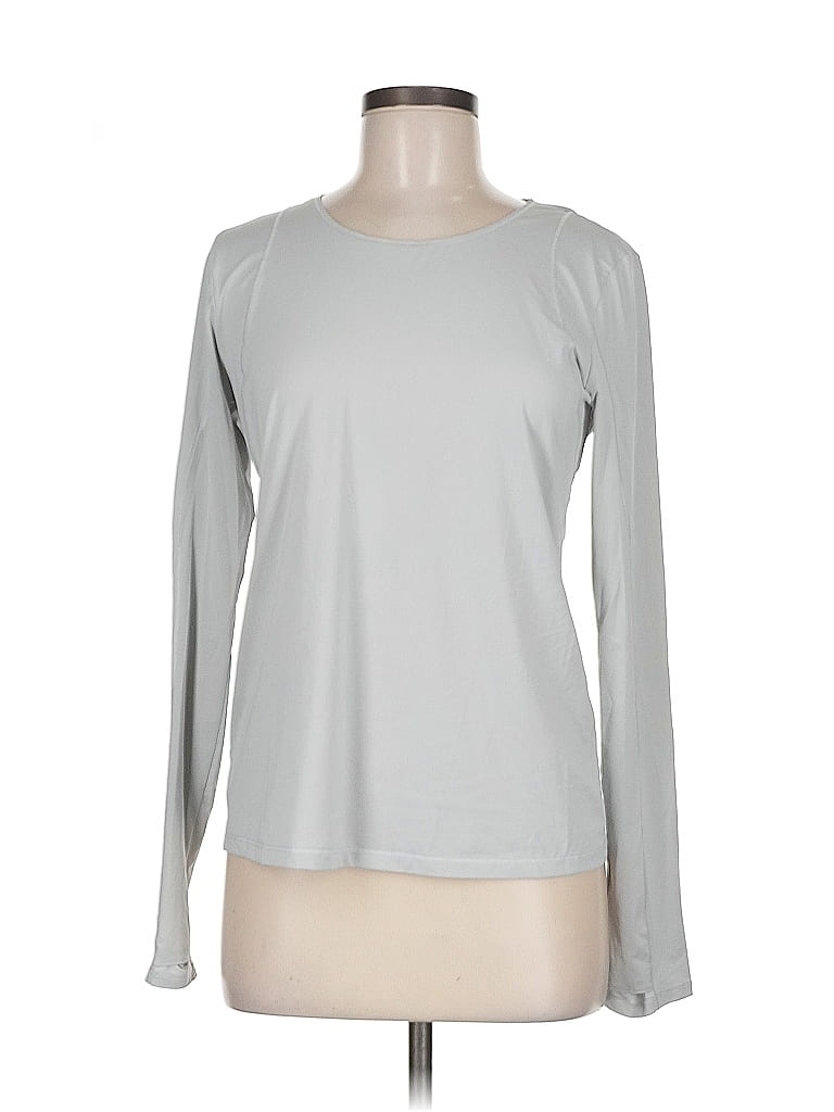 Pre-owned Athleta Long Sleeve T-shirt In Gray