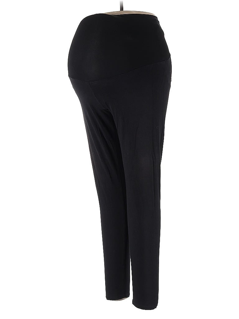 Motherhood 100% Other Solid Black Active Pants Size L - photo 1