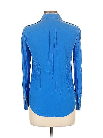 Equipment Long Sleeve Silk Top (view 2)
