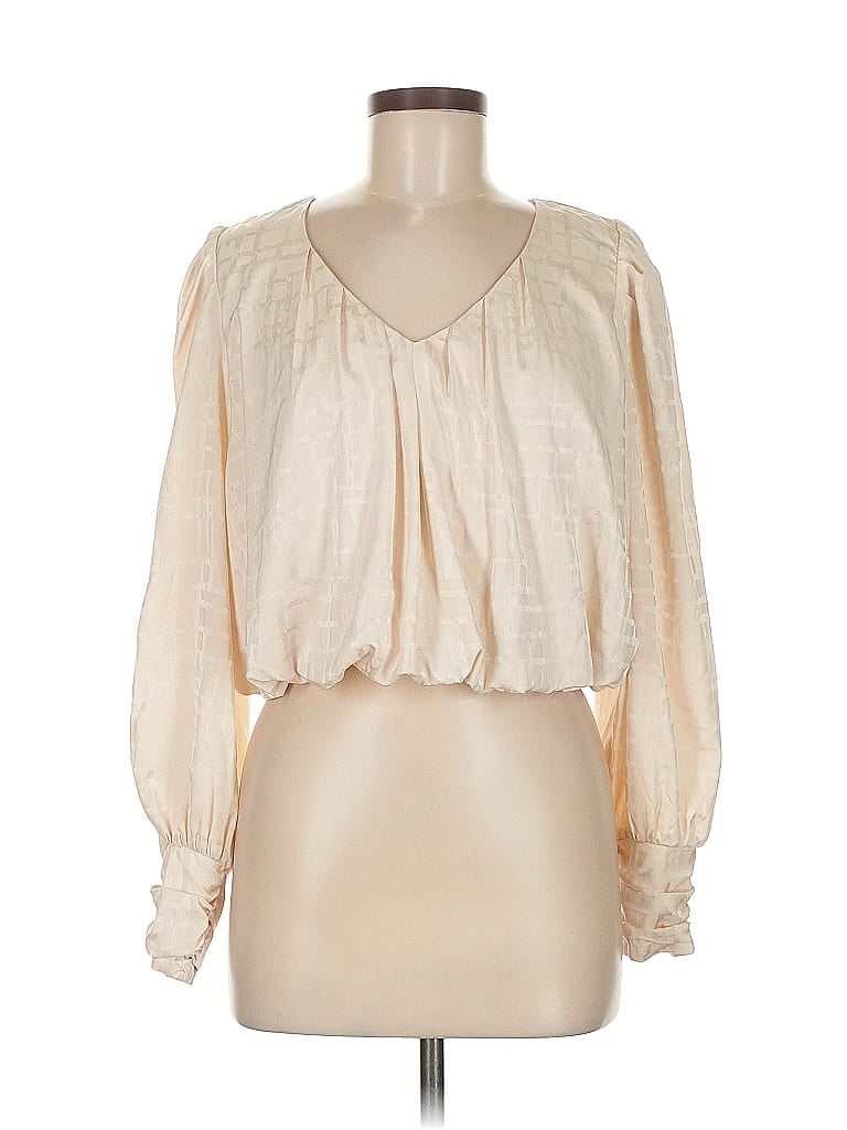 Blu Pepper Ivory Long Sleeve Blouse Size M - photo 1