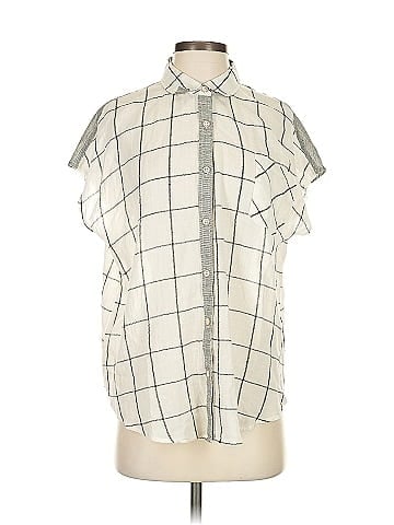 Mystree Sleeveless Button-Down Shirt (view 1)