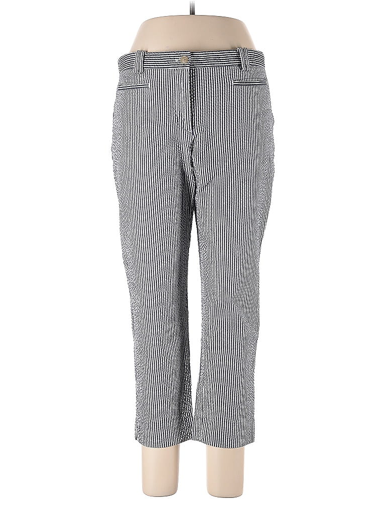 Ann Taylor Houndstooth Gray Casual Pants Size 12 - photo 1
