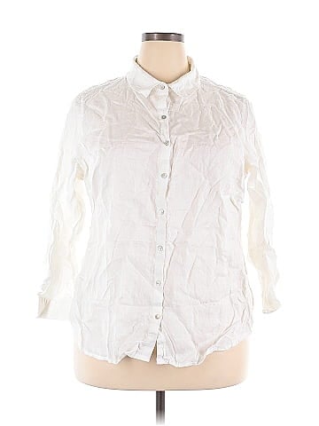 Jones & Co 3/4 Sleeve Button-Down Shirt (view 1)
