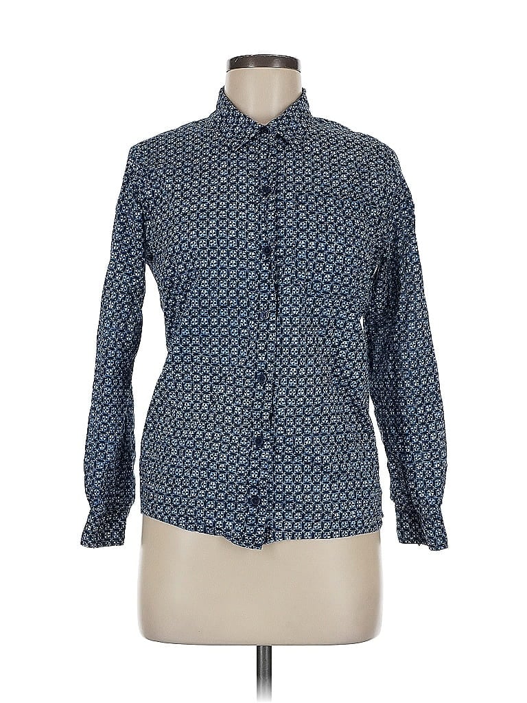 Pre-owned Michael Michael Kors Long Sleeve Button Down Shirt In Blue