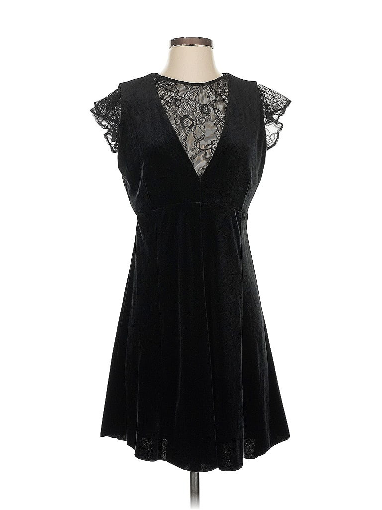 Pre-owned Zara Basic Cocktail Dress In Black