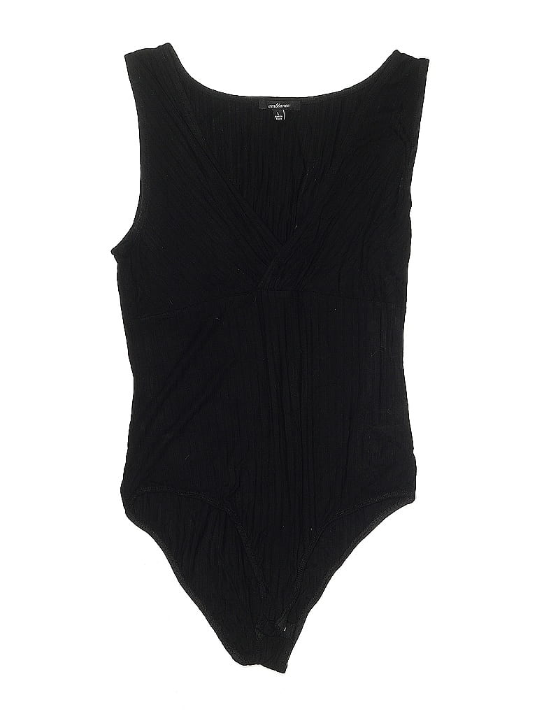 Pre-owned Ambiance Bodysuit In Black