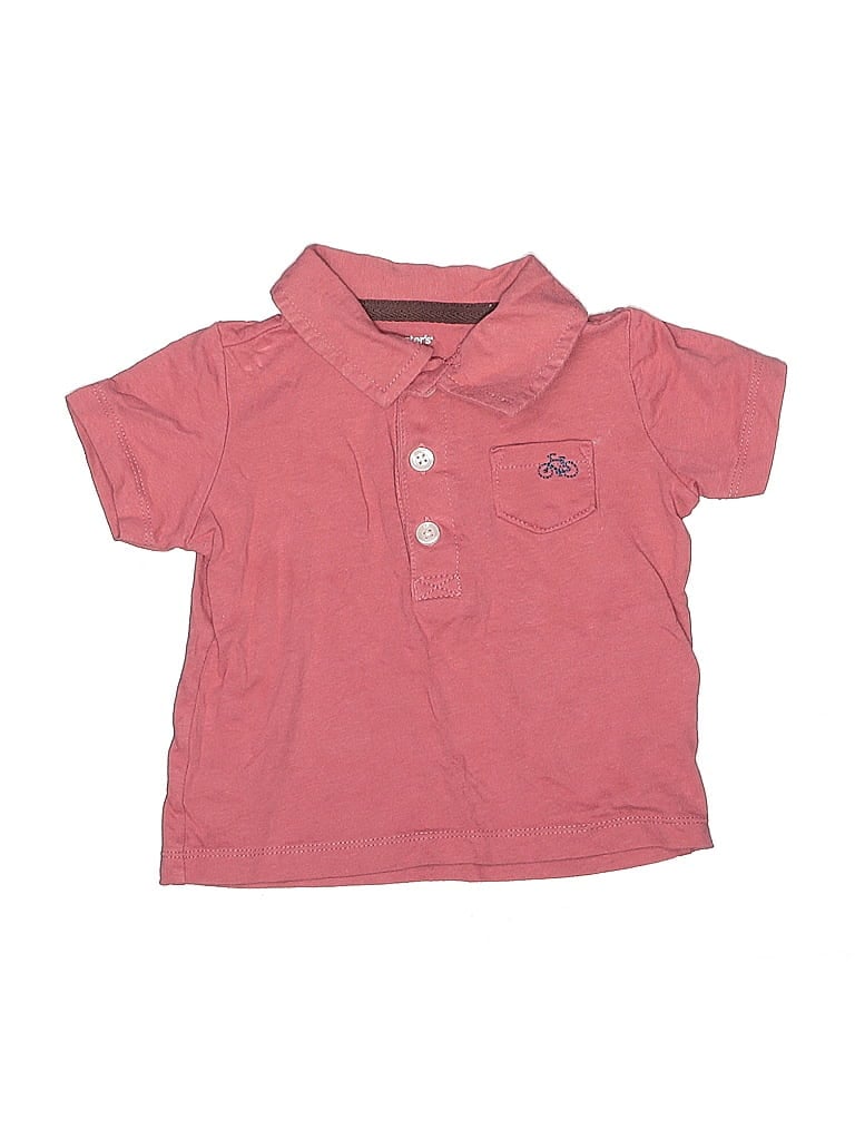 Pre-owned Carter's Babies' Short Sleeve Polo Shirt In Pink