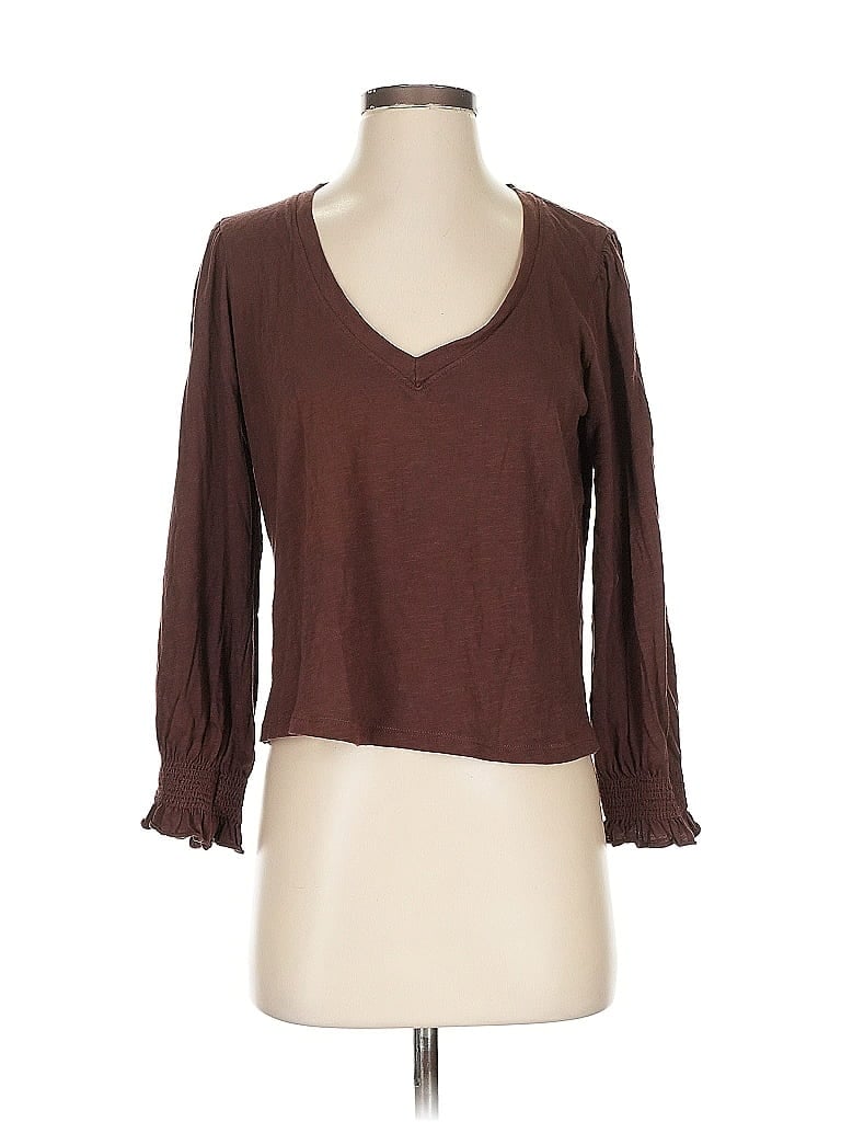 Sundry Brown 3/4 Sleeve T-Shirt Size 2 - photo 1