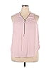 Ambiance Pink Sleeveless Blouse Size 2X - photo 1