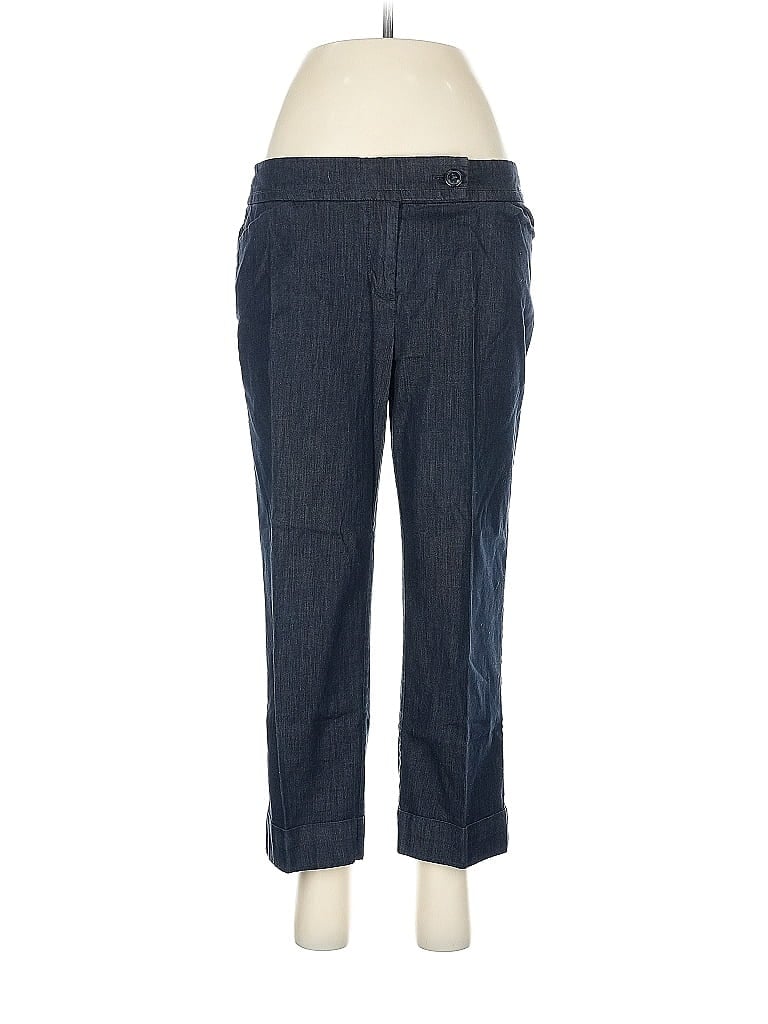 Ann Taylor Factory Chevron-herringbone Blue Casual Pants Size 8 - photo 1