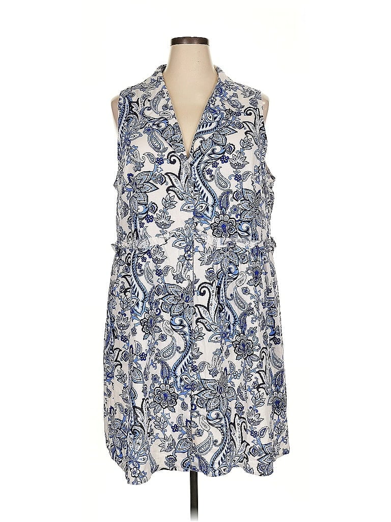 Eliza J Paisley Blue Casual Dress Size 20 - photo 1