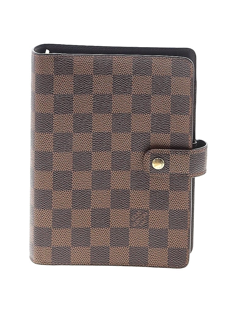 Louis Vuitton 100% Coated Canvas Brown Damier Ebene Medium Ring Agenda Cover One size - photo 1