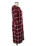 Liz Claiborne Career Plaid Burgundy Casual Dress Size M - photo 4