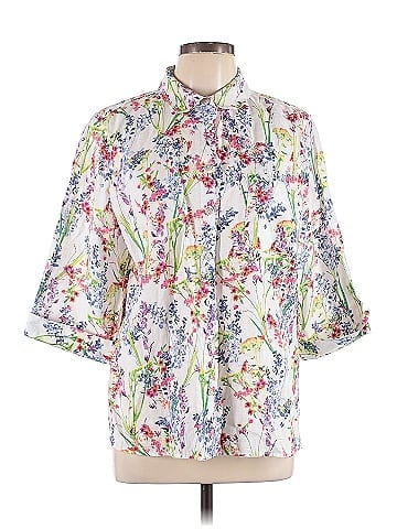 Chico's 3/4 Sleeve Button-Down Shirt (view 1)