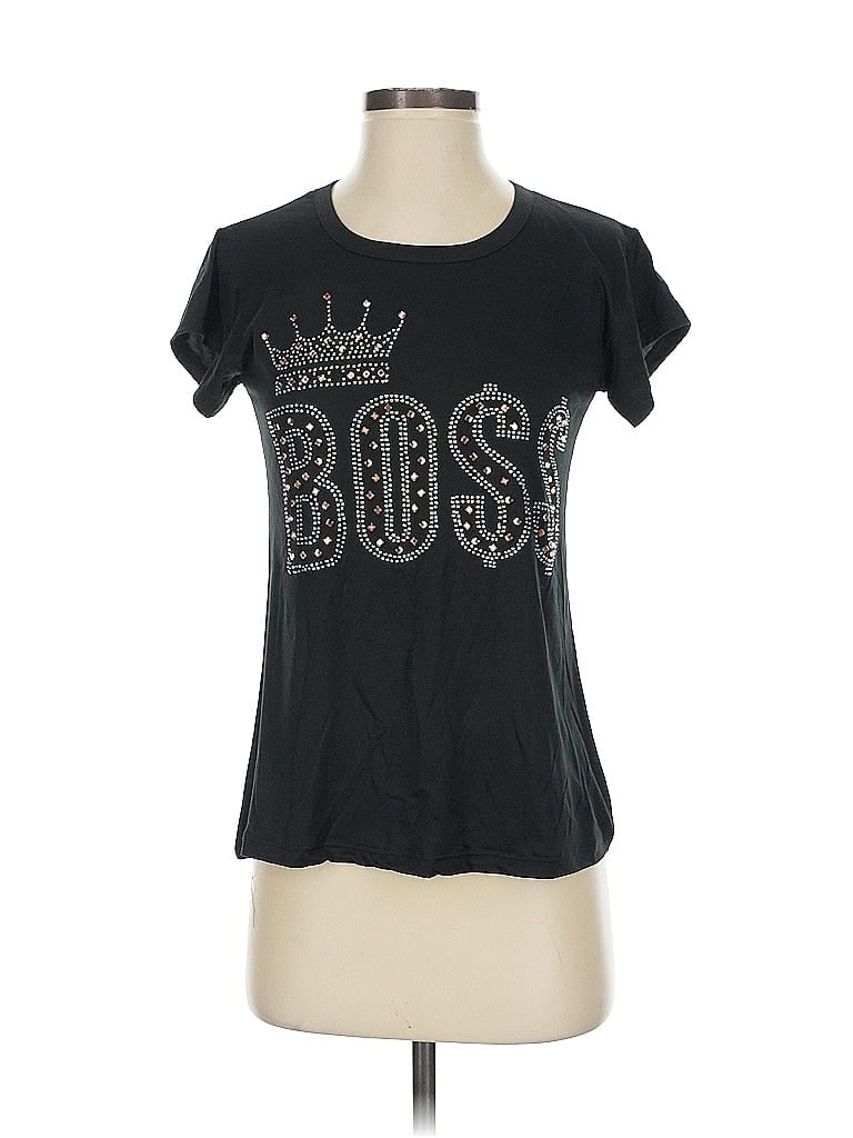 Pre-owned Unbranded Short Sleeve T-shirt In Black