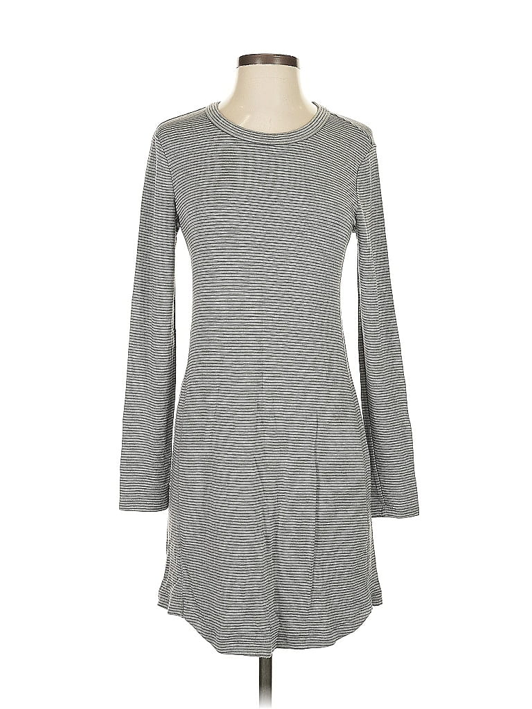 Lou & Grey Solid Gray Casual Dress Size S - photo 1