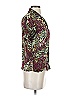 Tiny Floral Burgundy Short Sleeve Blouse Size S - photo 4