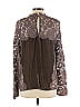 Sundance Brown Long Sleeve Blouse Size L - photo 3