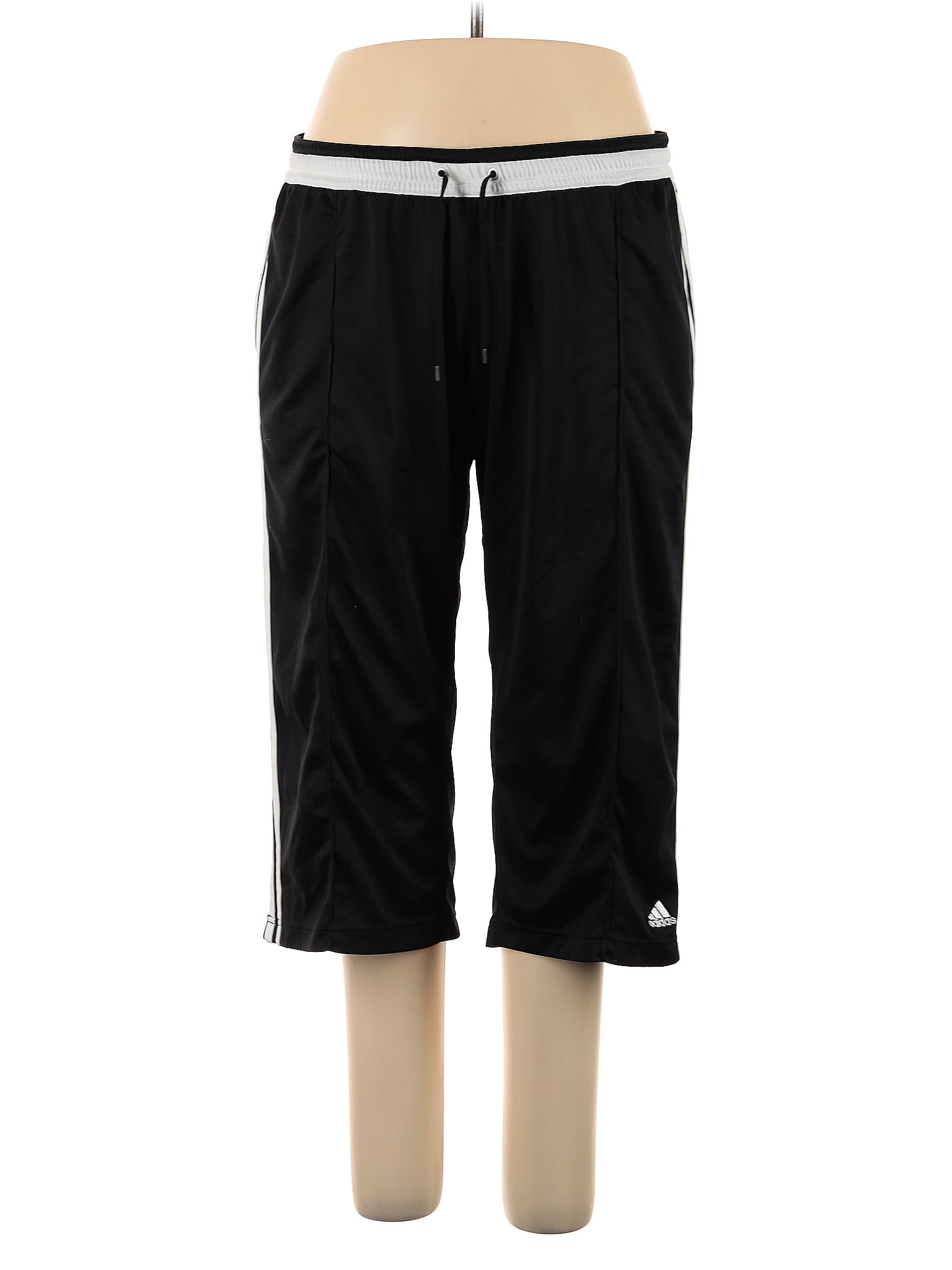 Adidas 100% Polyester Black Track Pants Size XL