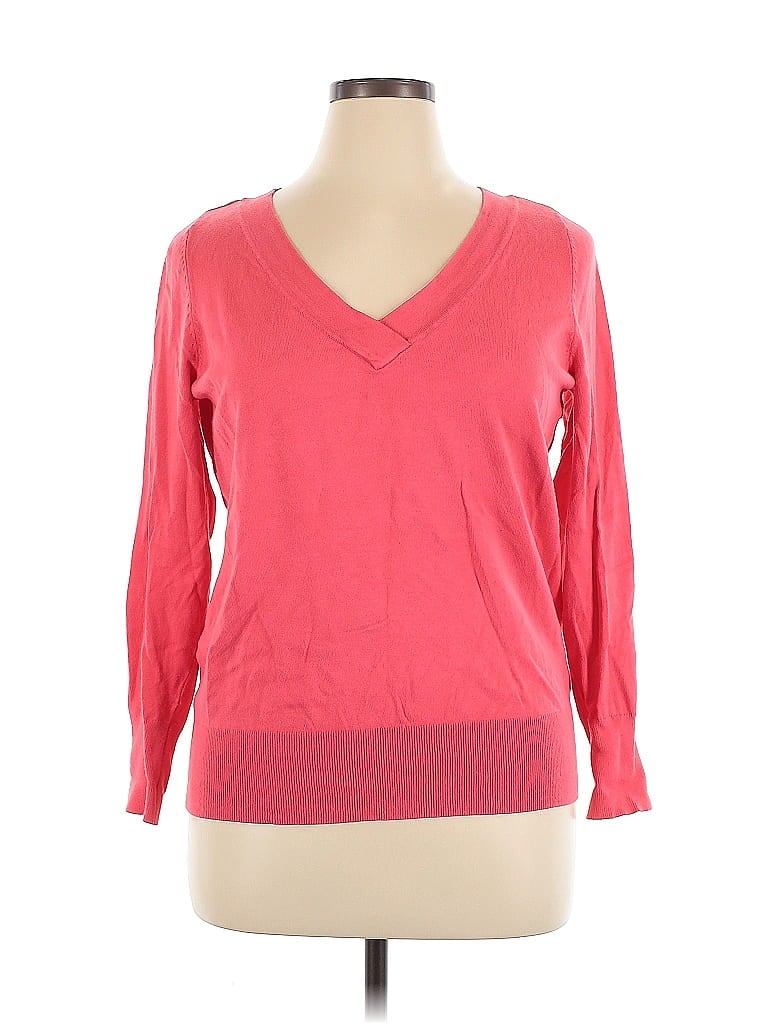 Pre-owned Lane Bryant Pullover Sweater In Pink