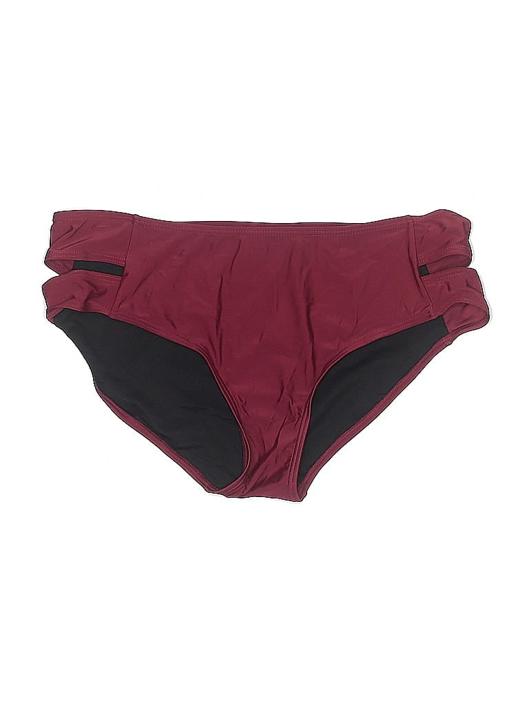 Pre-owned Unbranded Swimsuit Bottoms In Burgundy